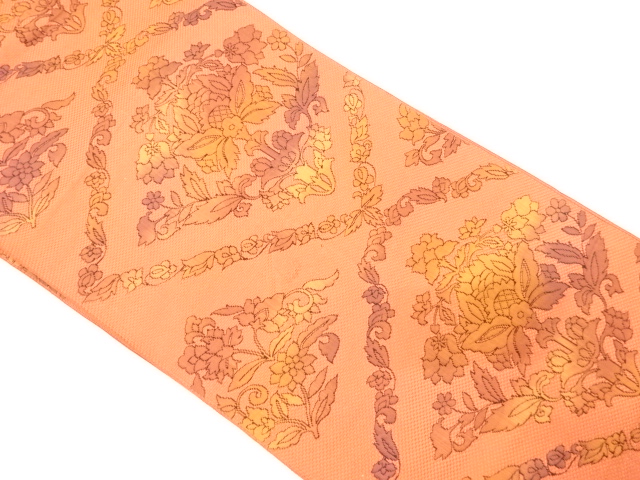 本場筑前博多　花菱模様織り出し名古屋帯